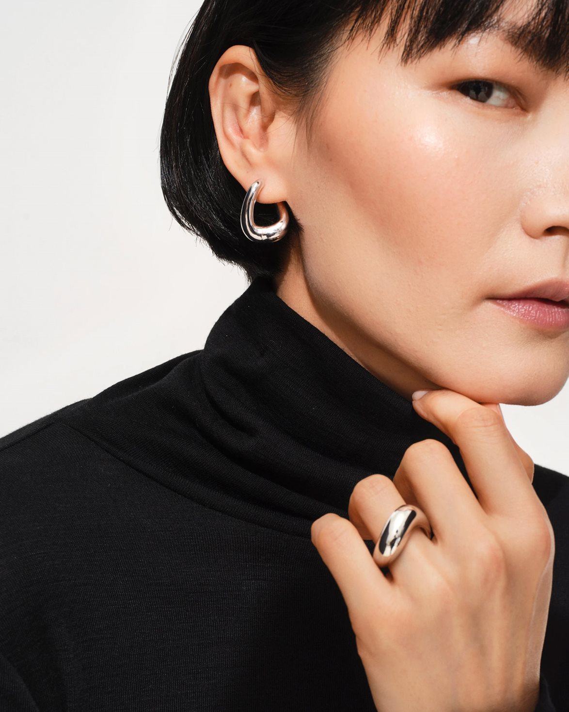 Twist Hoops Silver