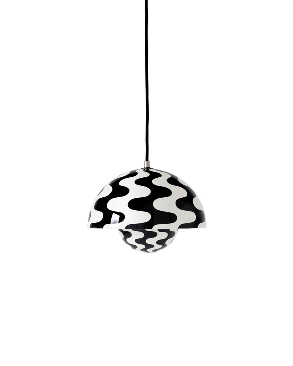 Flowerpot Pendant VP1 Black/White Pattern