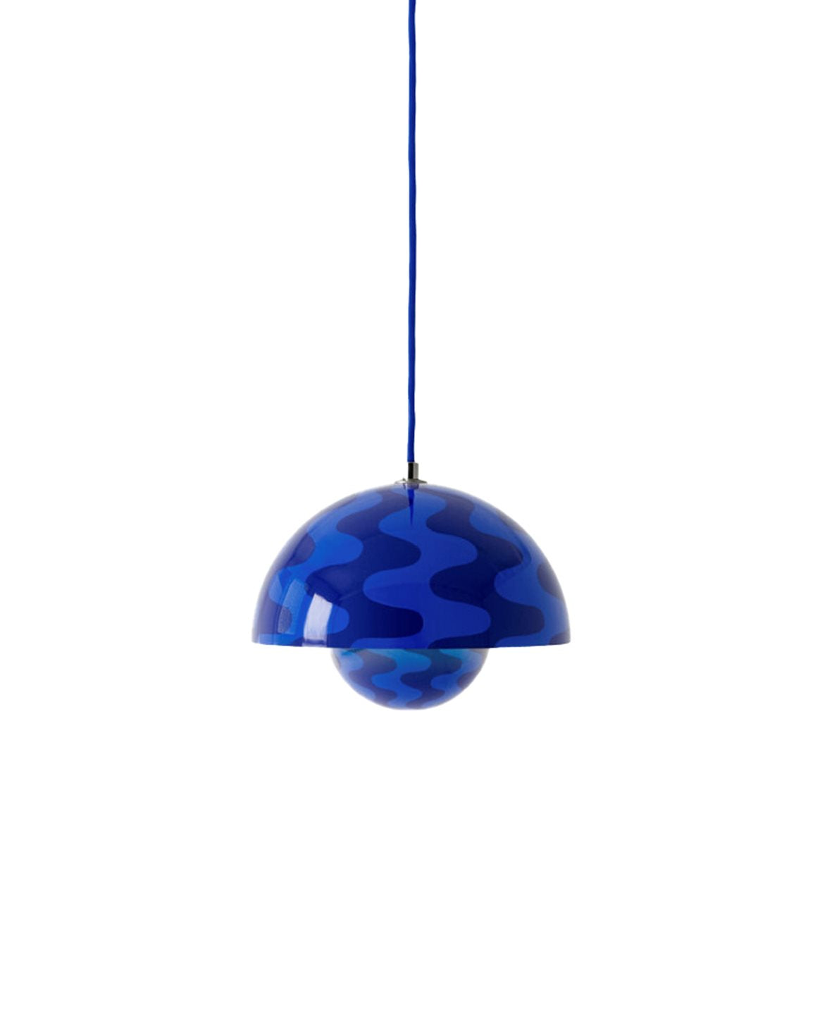 Flowerpot Pendant VP1 Cobalt Blue/Twilight Blue Pattern