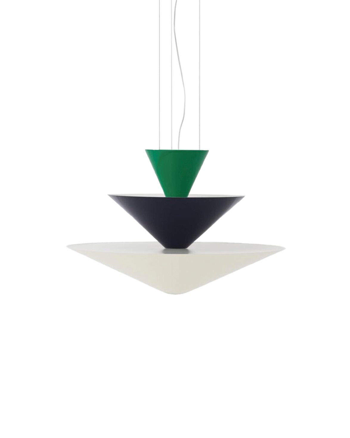 Gio Chandelier Ln14 Ø60 Cm Signal Green & Deep Blue & Ecru White
