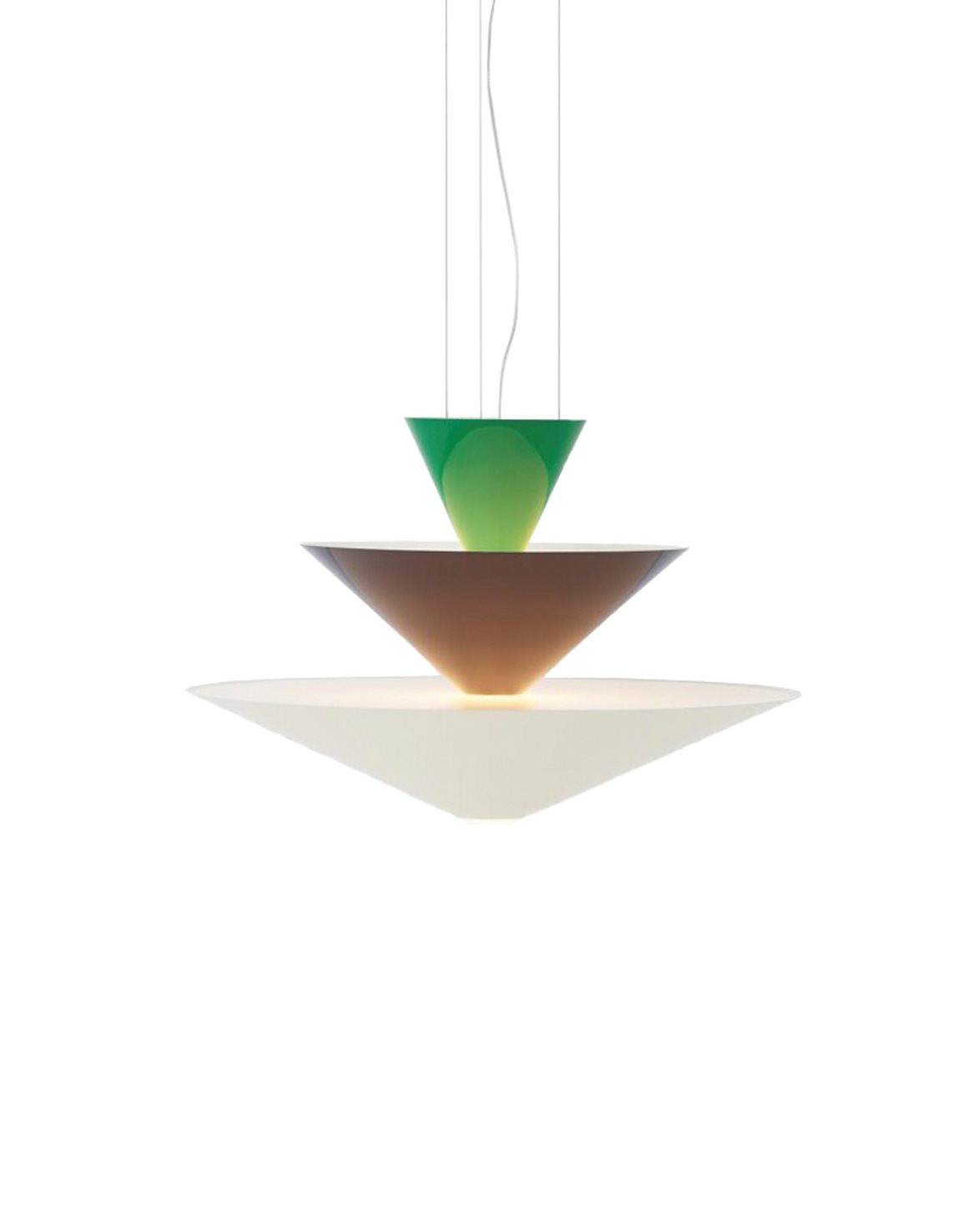 Gio Chandelier Ln14 Ø60 Cm Signal Green & Deep Blue & Ecru White