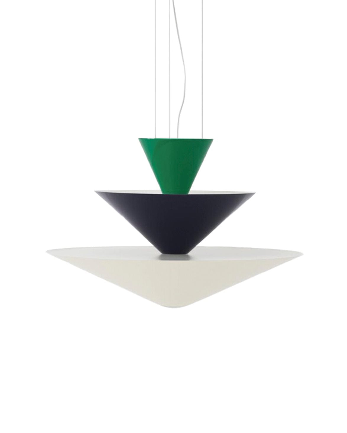 Gio Chandelier Ln15 Ø92 Cm Signal Green & Deep Blue & Ecru White
