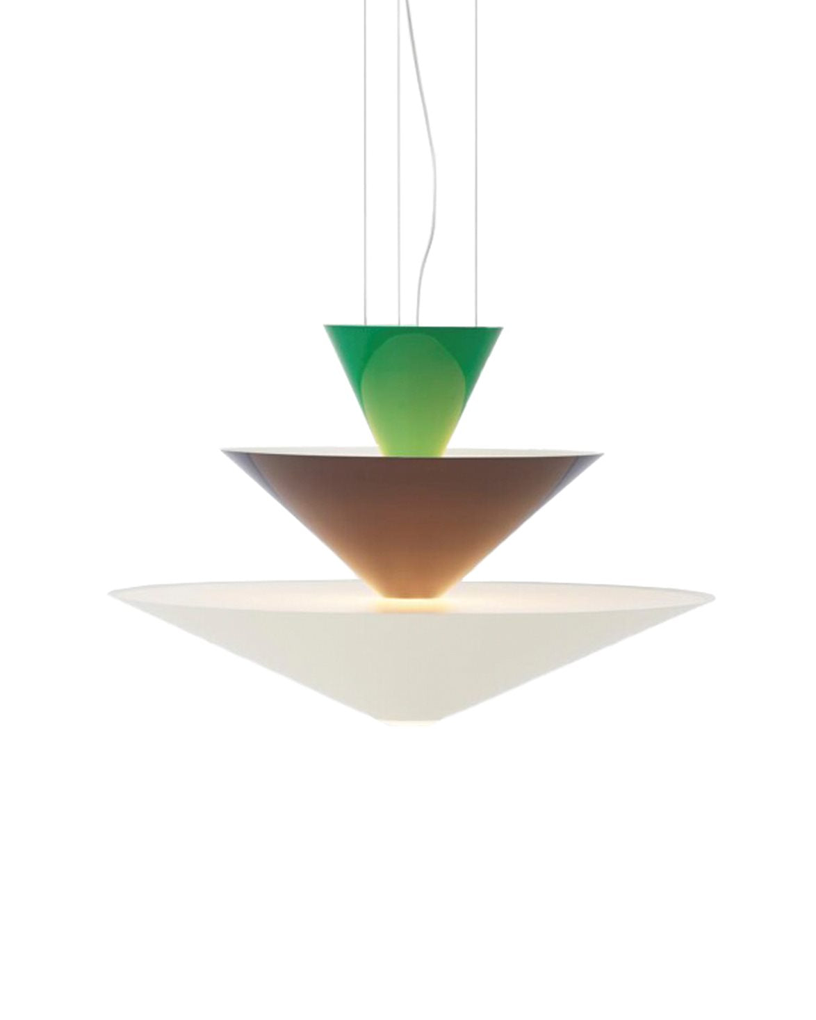 Gio Chandelier Ln15 Ø92 Cm Signal Green & Deep Blue & Ecru White