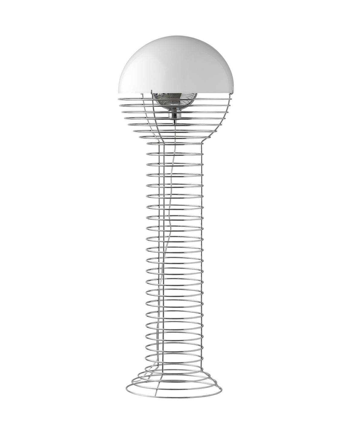 Wire Floor Lamp Chrome/White