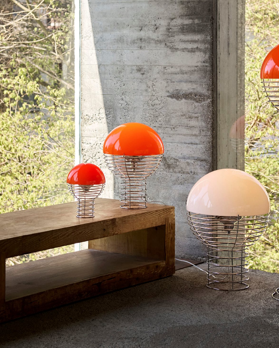 Wire Portable Lamp Red