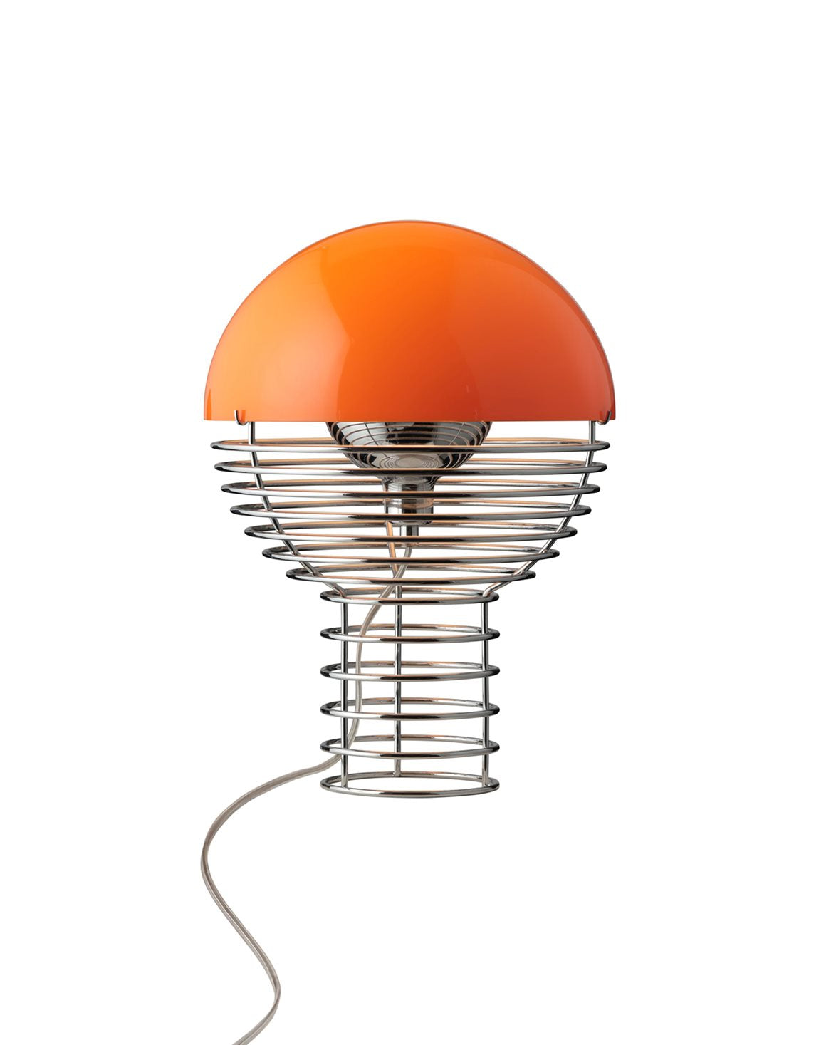 Wire Table Lamp Ø30 Chrome/Orange