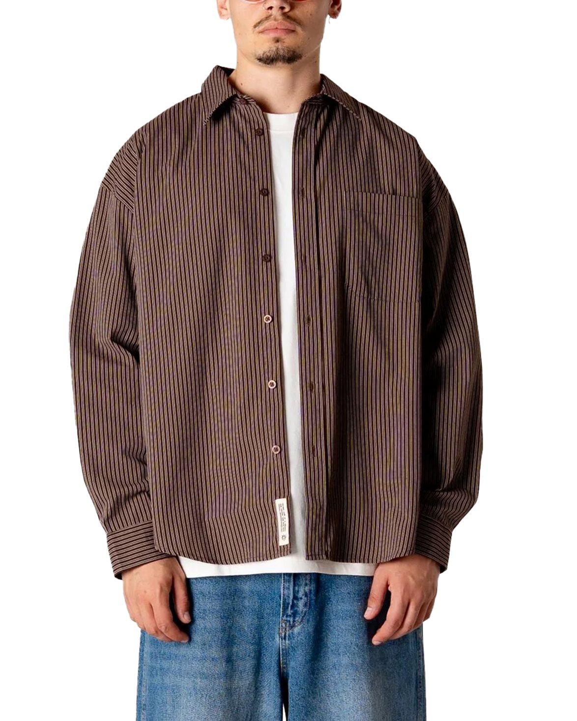 Jong Stripe Shirt Brown