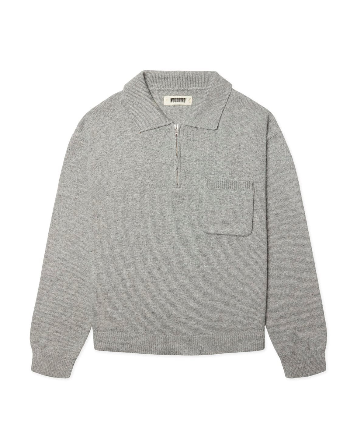 Kang 1/2 Zip Polo Grey